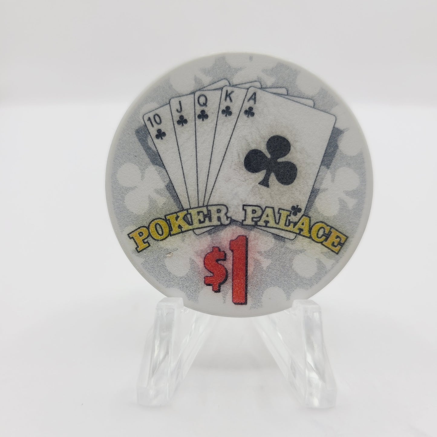Poker Palace Bingo/Casino Las Vegas Nevada 1999 "Clubs" $1 Casino Chip V5295 LTD 2000