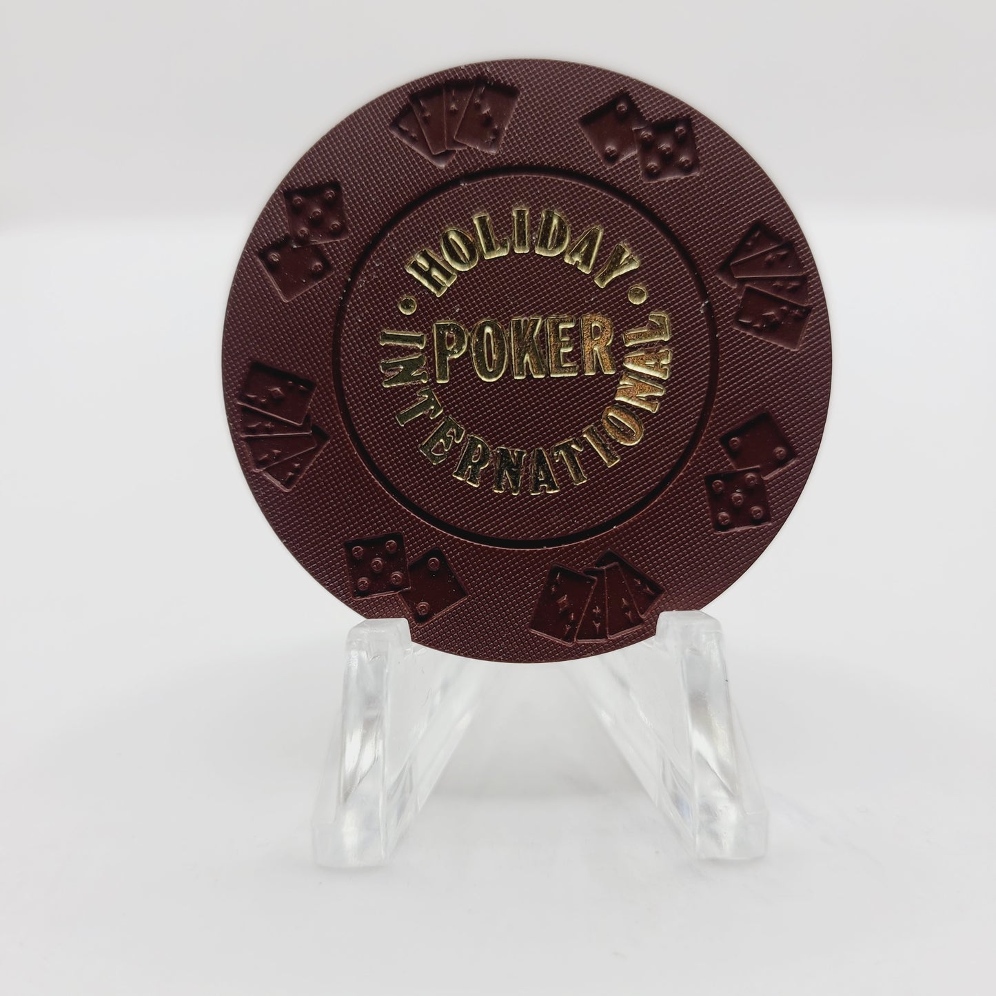 Holiday International Hotel Casino Brown 1977 POKER Casino Chip D0748