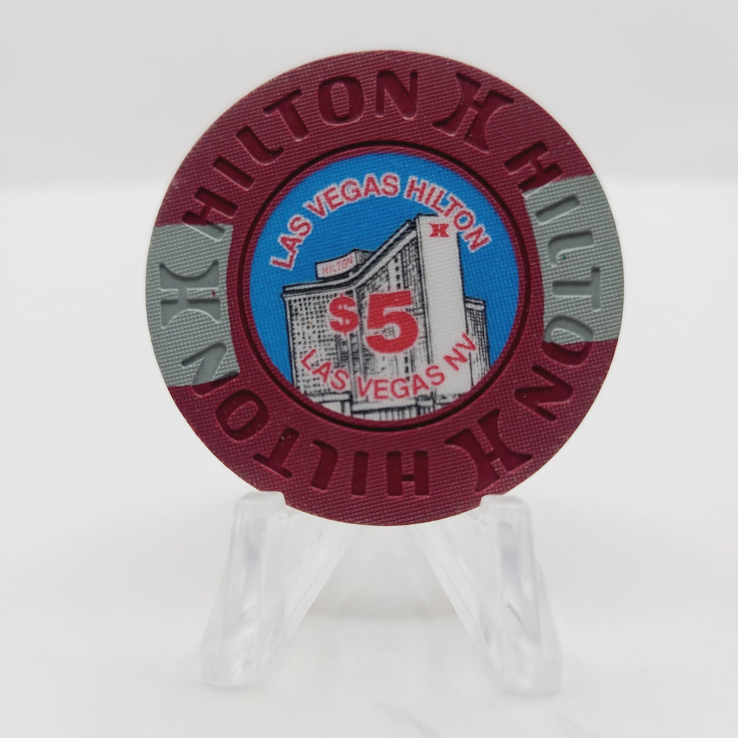 Las Vegas Hilton Hotel Casino Las Vegas Nevada 1991 $5 Casino chip N1864