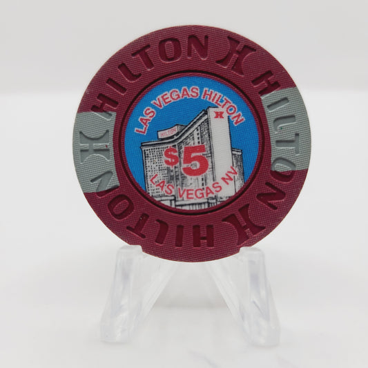 Las Vegas Hilton Hotel Casino Las Vegas Nevada 1991 $5 Casino chip N1864