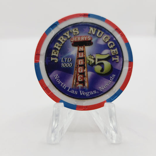 Jerry's Nugget Casino Las Vegas Nevada 2002 "Street Racer" $5 Casino Chip E1695 LTD 1000