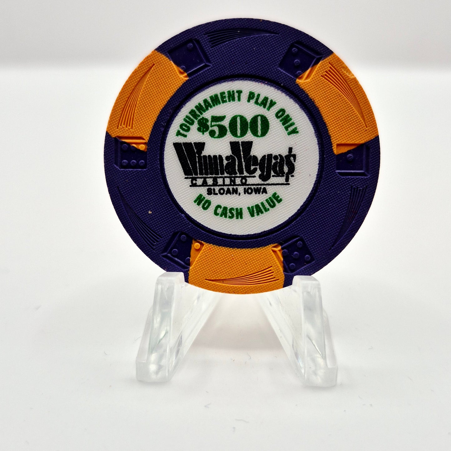 Winna Vegas Resort Casino Sloan Iowa $500 'TOURNAMENT PLAY ONLY' NCV Casino Chip