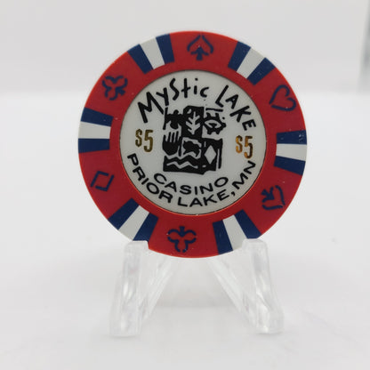 Mystic Lake Hotel Casino Prior Lake Minnesota $5 Casino Chip