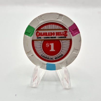 Colorado Belle Casino Laughlin Nevada 2016 $1 Casino Chip D2388 "SHARP"