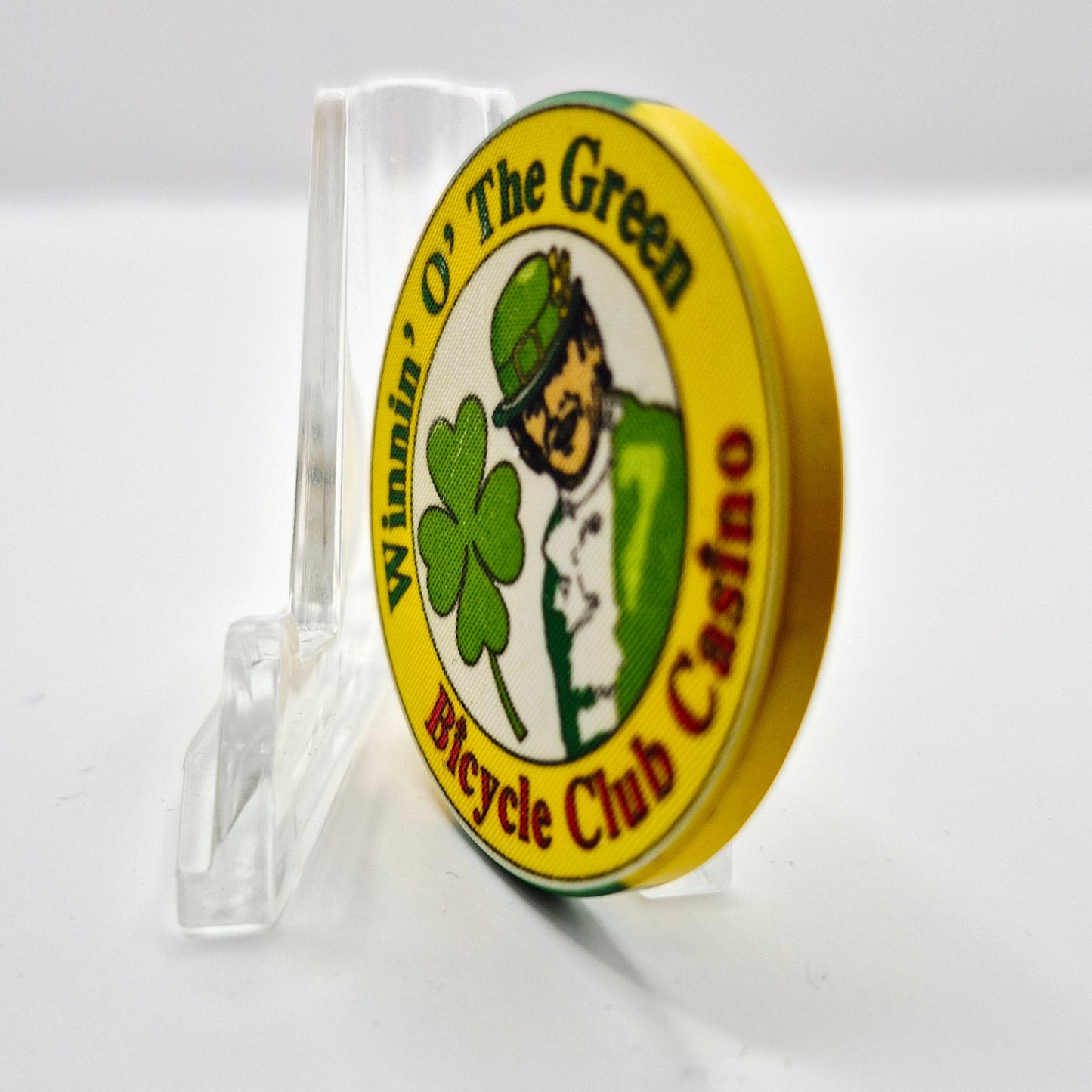 Bicycle Club Casino Bell Gardens California $5 NCV Casino Chip "WINTER O' THE GREEN"