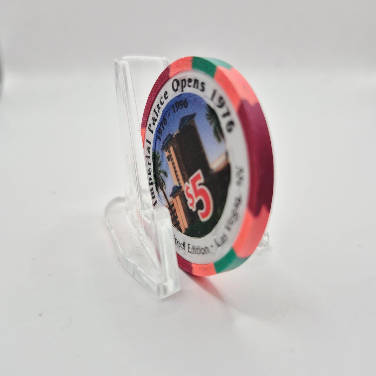 Imperial Palace Casino Las Vegas Nevada 1996 $5 Casino Chip "20th Anniversary" N2741.E *ERROR 'EDITON'