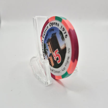 Imperial Palace Casino Las Vegas Nevada 1996 $5 Casino Chip "20th Anniversary" N2741.E *ERROR 'EDITON'