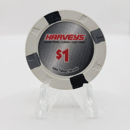 Harveys Casino Lake Tahoe Nevada 1996 "Hologram" $1 Casino Chip N8562