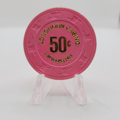 Longhorn Hotel Casino Las Vegas Nevada 1988 $.50  Casino Chip N1877