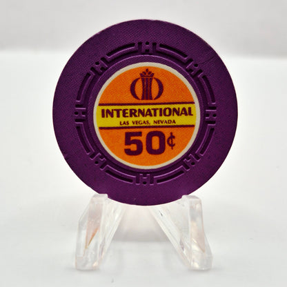 International Hotel Casino Las Vegas Nevada 1969 $.50 Casino Chip N7638 *Small hairline crack on 2 sides