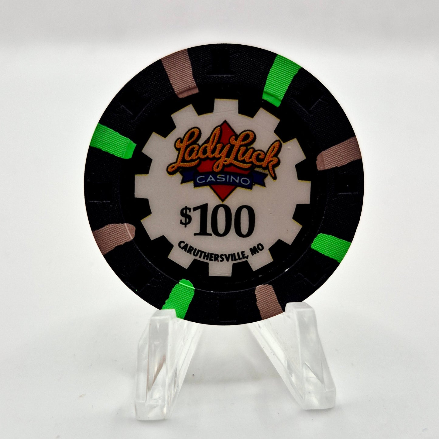 Lady Luck Casino Caruthersville Missouri $100 Casino Chip *Backup-chip **UNC