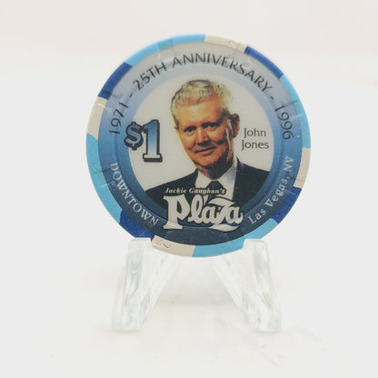 Jackie Gaughan's Hotel Casino Las Vegas Nevada 1996 "25th Anniversary" $1 Casino Chip N2648 *John Jones