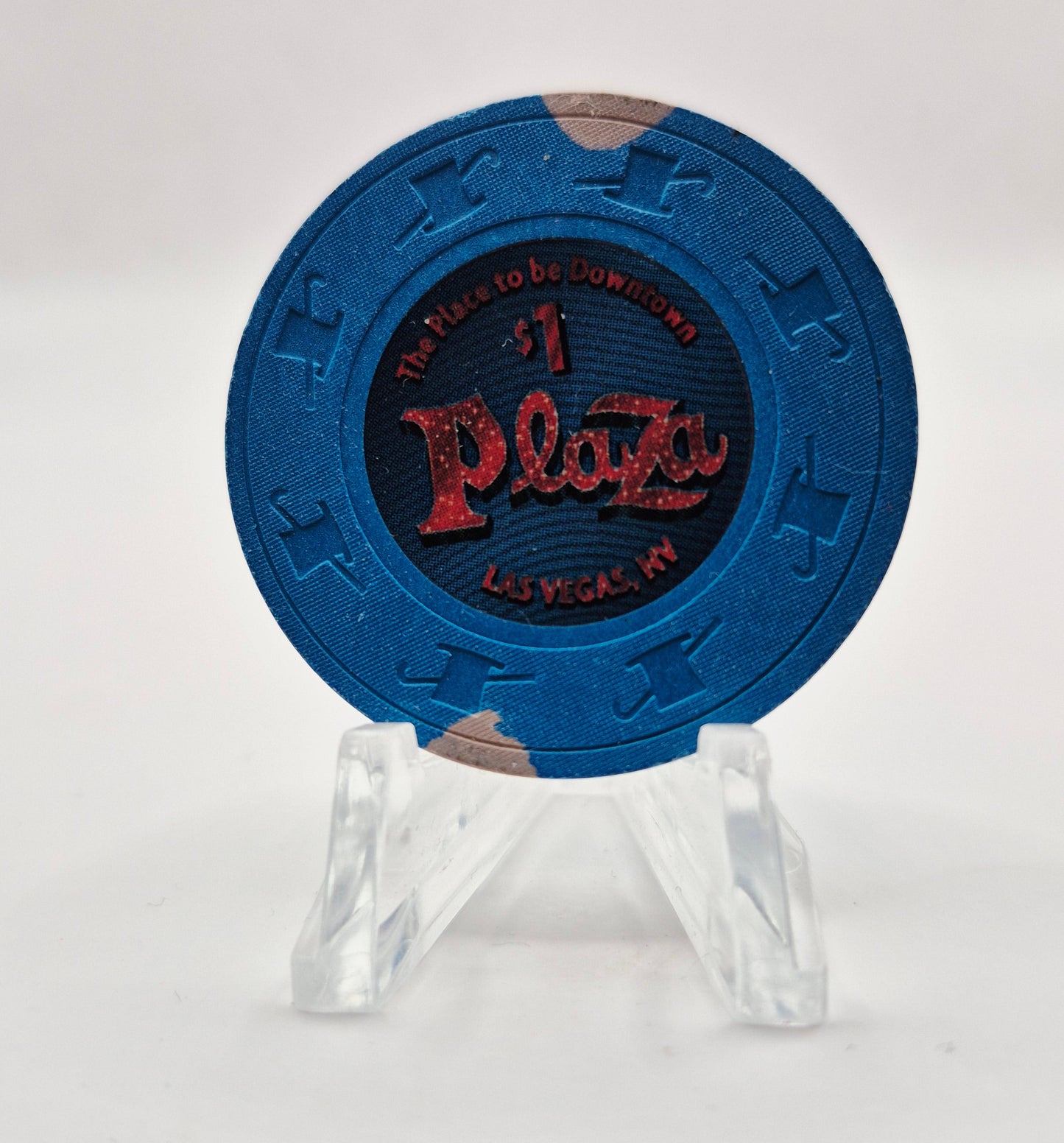 Plaza Hotel Casino Las Vegas Nevada 2015 $1 Casino Chip D1826