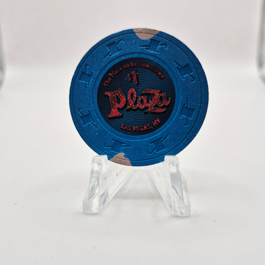 Plaza Hotel Casino Las Vegas Nevada 2015 $1 Casino Chip D1826