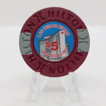 Las Vegas Hilton Hotel Casino Las Vegas Nevada 1991 $5 Casino chip N1864