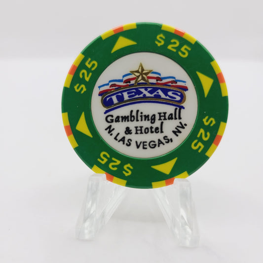 Texas Gambling Hall & Hotel Las Vegas Nevada 1995 $25 Casino Chip N0491