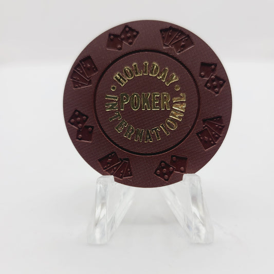 Holiday International Hotel Casino Brown 1977 POKER Casino Chip D0748