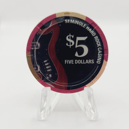 Seminole Hard Rock Casino Hollywood Florida $5 Casino Chip