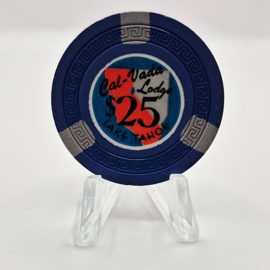 Cal-Vada Lodge Lake Tahoe Nevada 1948 $25 Casino Chip N6978