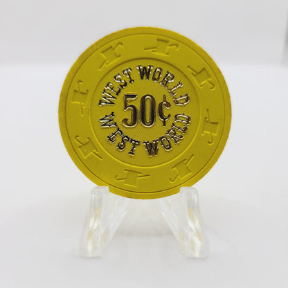 Westworld Amusement Park Casino Henderson Nevada 1979 $.50  Casino Chip N3044.S