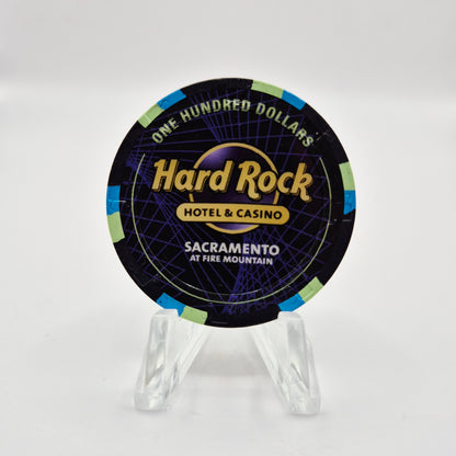 Hard Rock Hotel Casino Sacramento-Wheatland California 2019 $100 Casino Chip