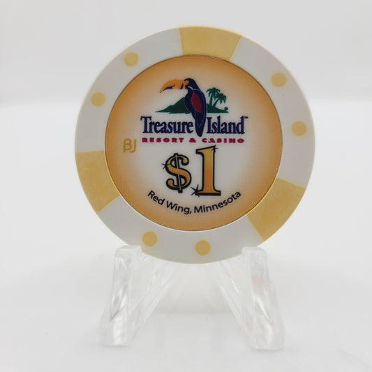 Treasure Island Casino Red Wing Minnesota $1 Casino Chip