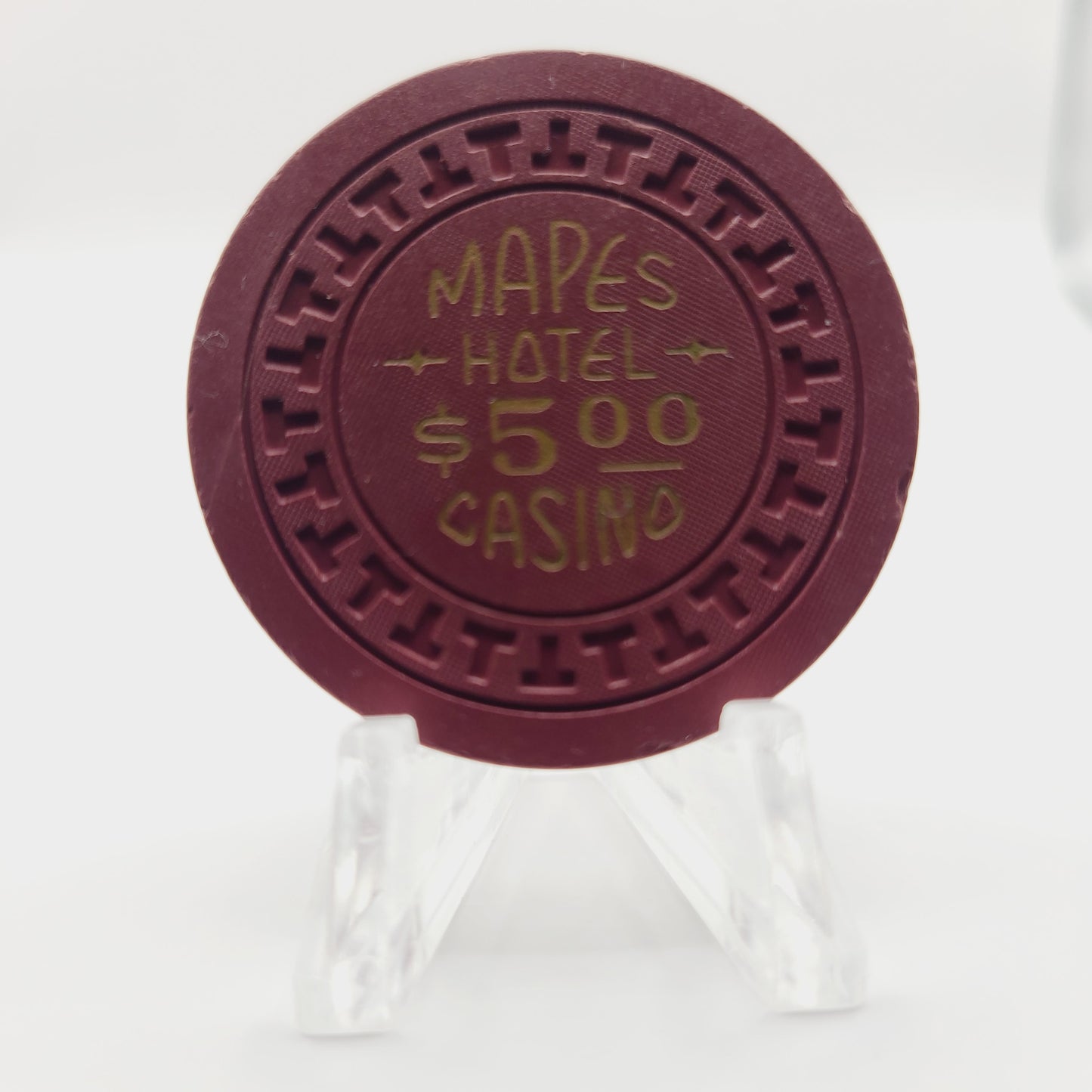 Mapes Hotel Casino Reno Nevada 1950's $5 Casino Chip N5238