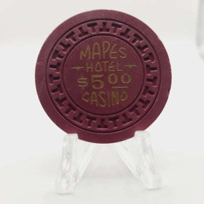 Mapes Hotel Casino Reno Nevada 1950's $5 Casino Chip N5238