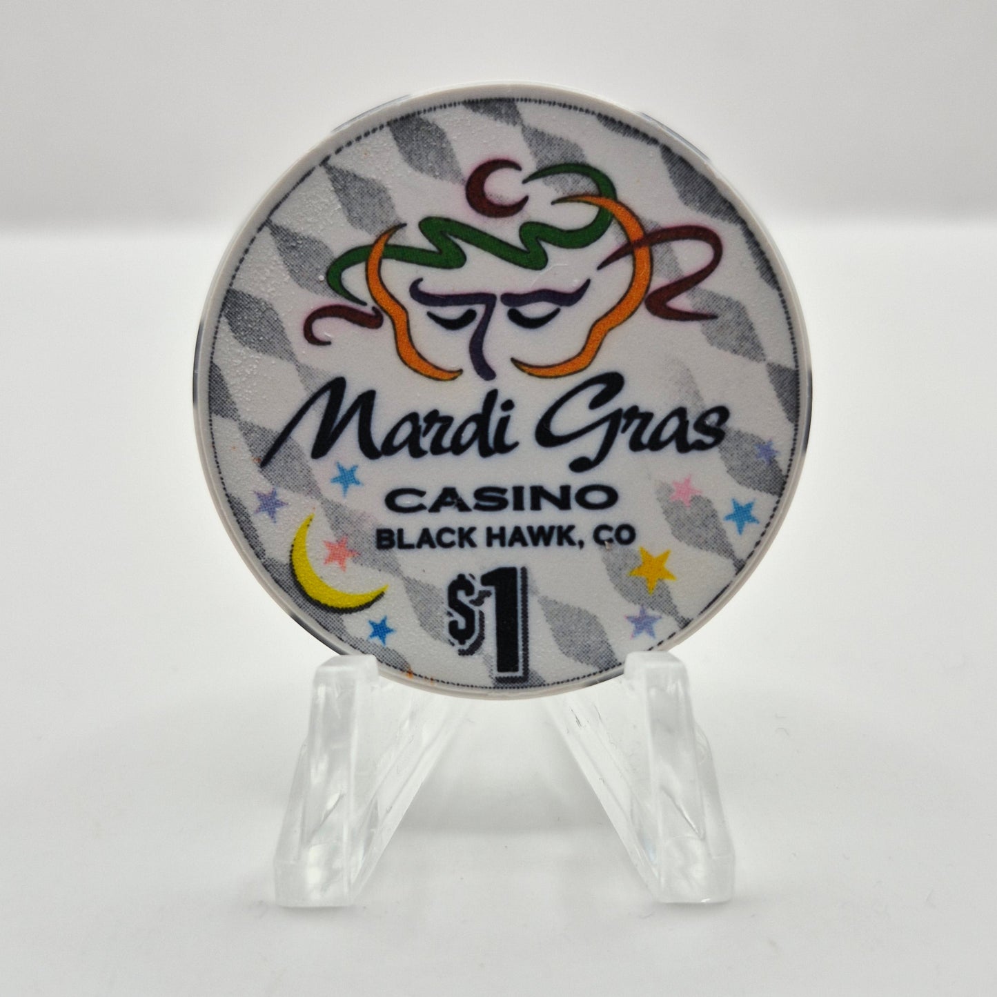 Mardi Gras Casino Black Hawk Colorado 2000 $1 Casino Chip