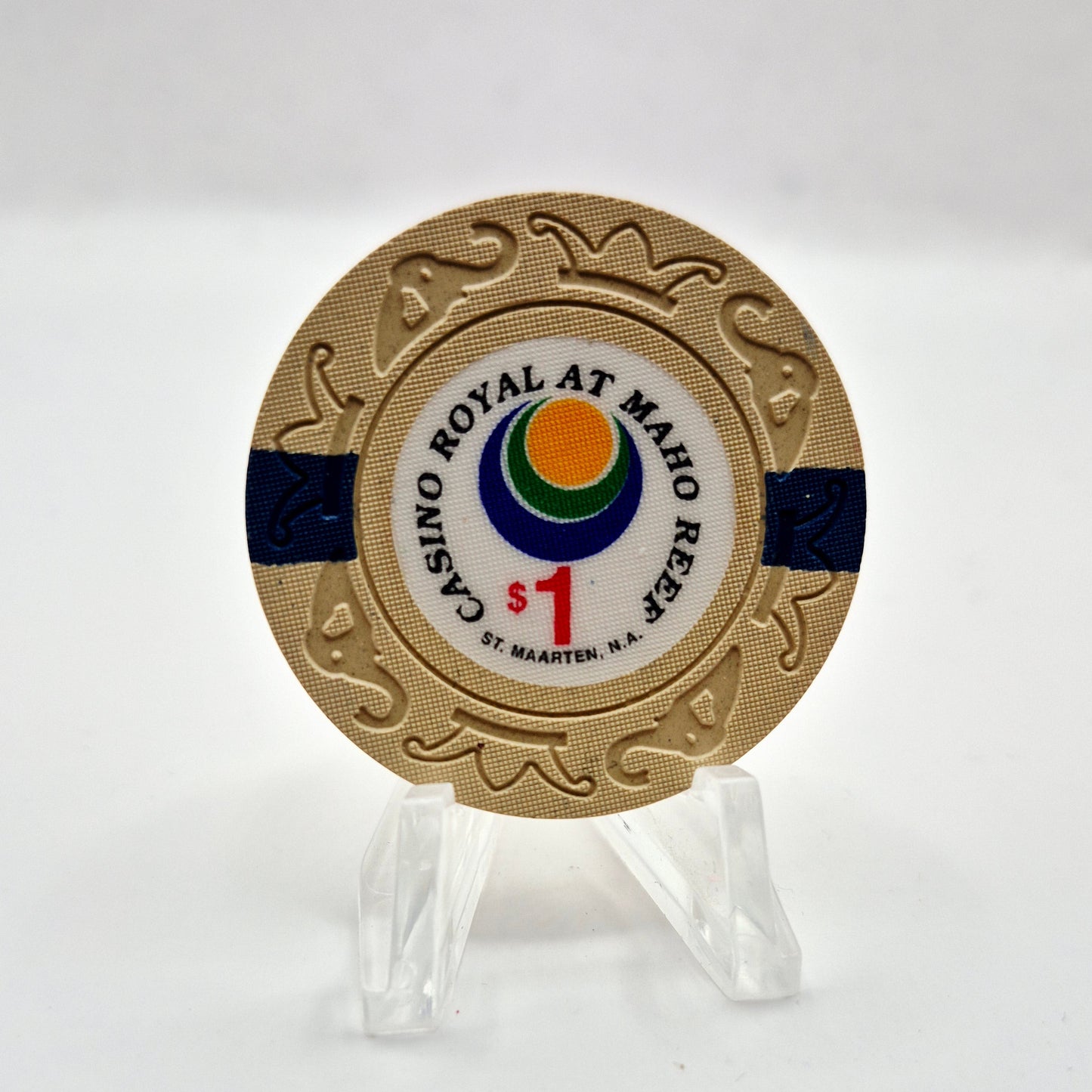 Casino Royale Maho Reef St Maarten $1 Casino Chip CG081583 *SHARP