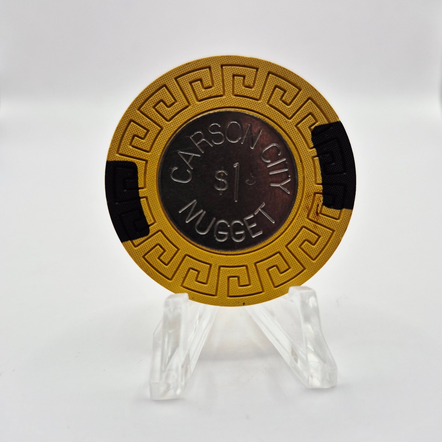 Nugget  (Carson City ) Carson City Nevada 1979 $1 Coin Inlay Casino Chip N4996