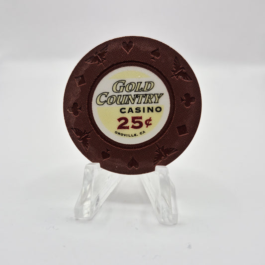 Gold Country Casino Oroville California $.25 Casino Chip *UNC