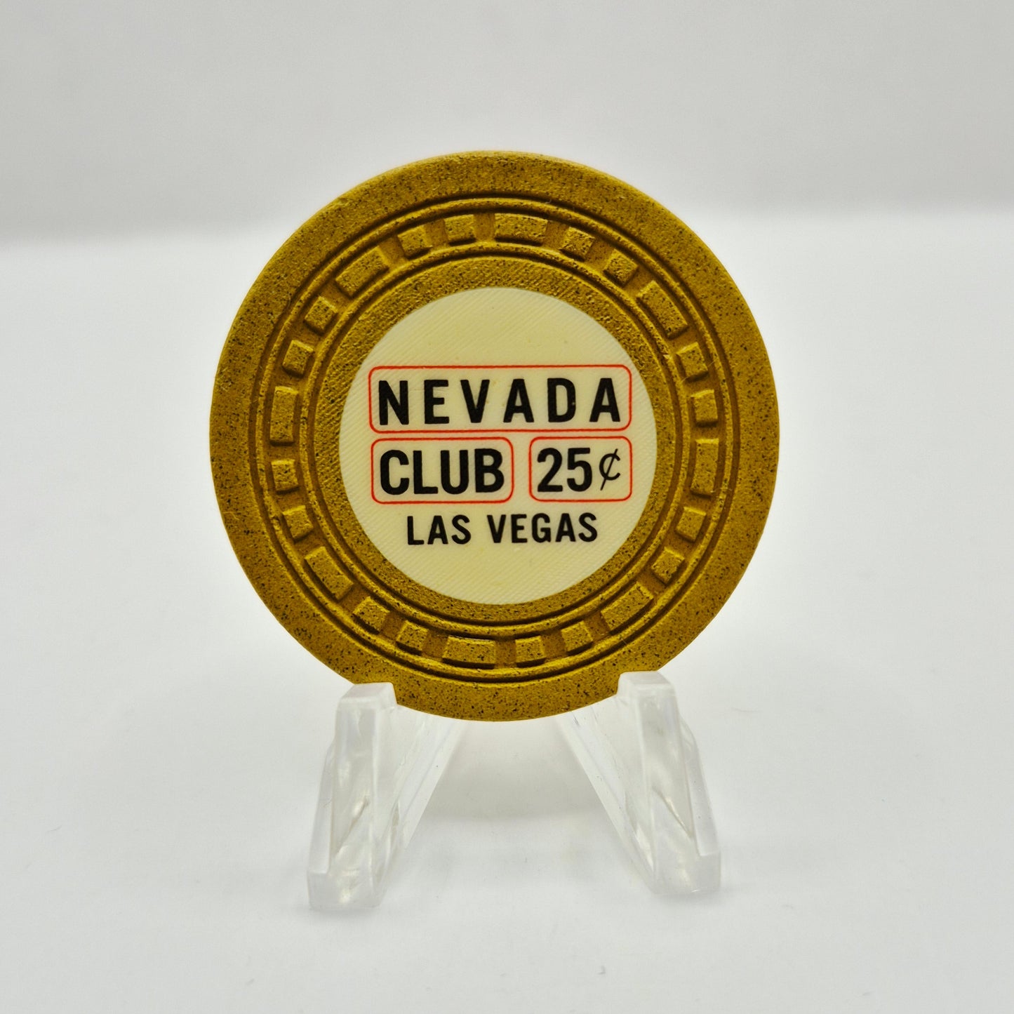 Nevada Club Las Vegas Nevada 1962 $.25 Casino Chip N6890 *Thin Red Lines **Circulated
