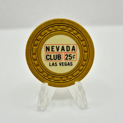 Nevada Club Las Vegas Nevada 1962 $.25 Casino Chip N6890 *Thin Red Lines **Circulated