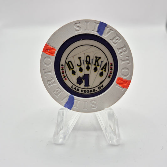 Silverton Hotel Casino Las Vegas Nevada 2007 "Royal Flush" $1 Casino Chip E8976