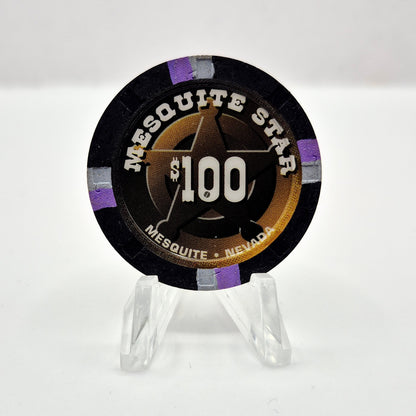 Mesquite Star Hotel Casino Mesquite Nevada 1998 $100 Casino Chip E7215