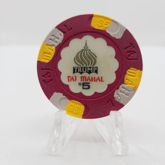 Trump Taj Mahal Casino Atlantic City New Jersey $5 Casino Chip