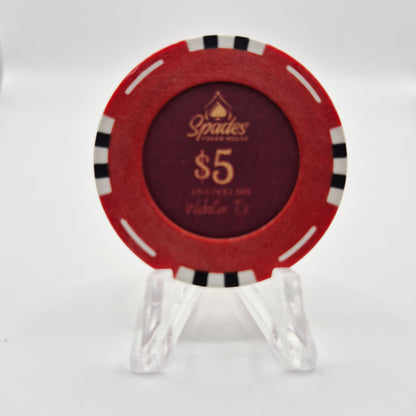 Spades Poker House Webster Texas 2023 $5 Casino Chip