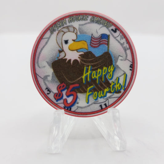 Opera House Casino Las Vegas Nevada 2000 4th of July $5 Casino chip V5149