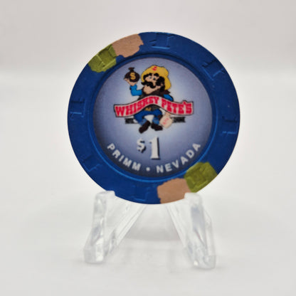 Whiskey Pete's Casino Primm Nevada  $1 Casino Chip Notin TCR  *DK BLUE