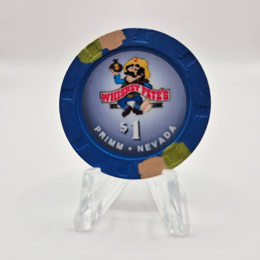 Whiskey Pete's Casino Primm Nevada  $1 Casino Chip Notin TCR  *DK BLUE