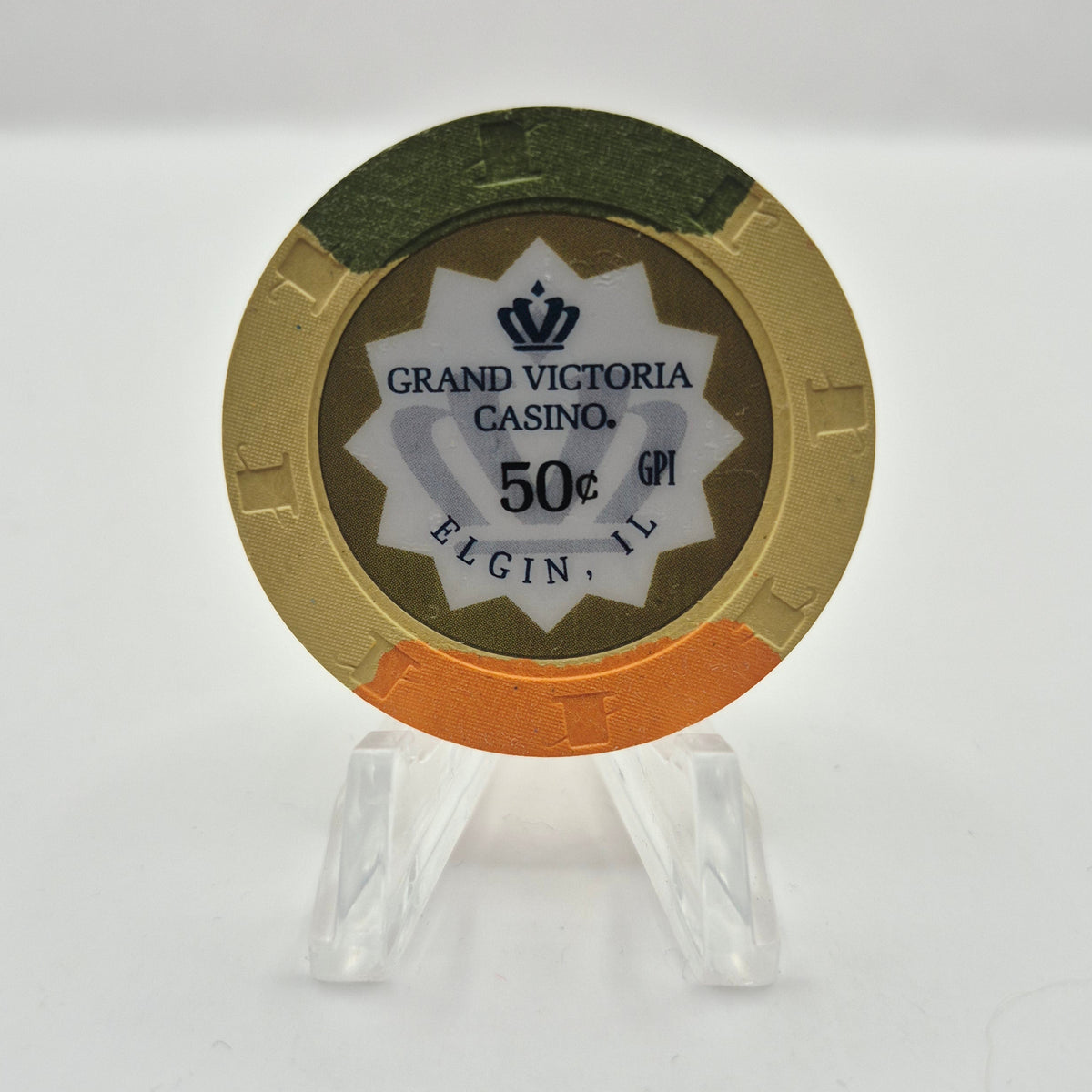 Grand Victoria Riverboat Casino Elgin Illinois 2013 $.50  Casino Chip