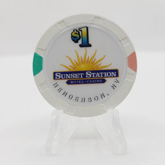 Sunset Station Casino Henderson NV 1997 $1 Chip V1615