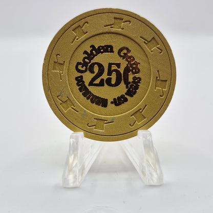 Golden Gate Las Vegas Nevada 1980's $0.25 Casino Chip N7142