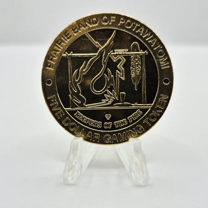 Prairie Band Casino Mayetta  Kansas $5 Casino Slot Token