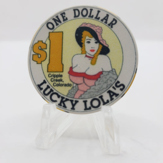 Lucky Lola's Cripple Creek Colorado 1992 $1 Casino Chip