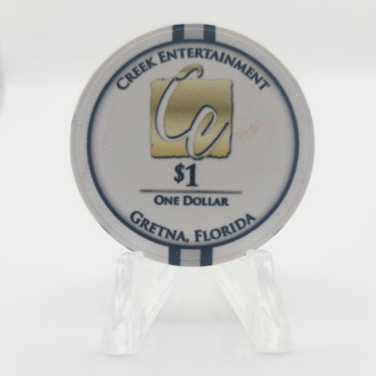 Creek Entertainment Gretna Florida $1 Casino chip