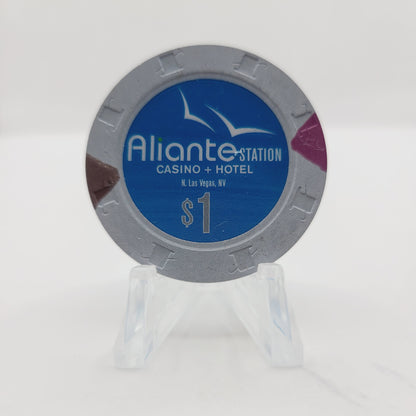 Aliante Station Casino Las Vegas Nevada 2008 $1 Casino Chip E8715