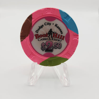 Boot Hill Casino Dodge City Kansas $2.50 Casino Chip *Circulated