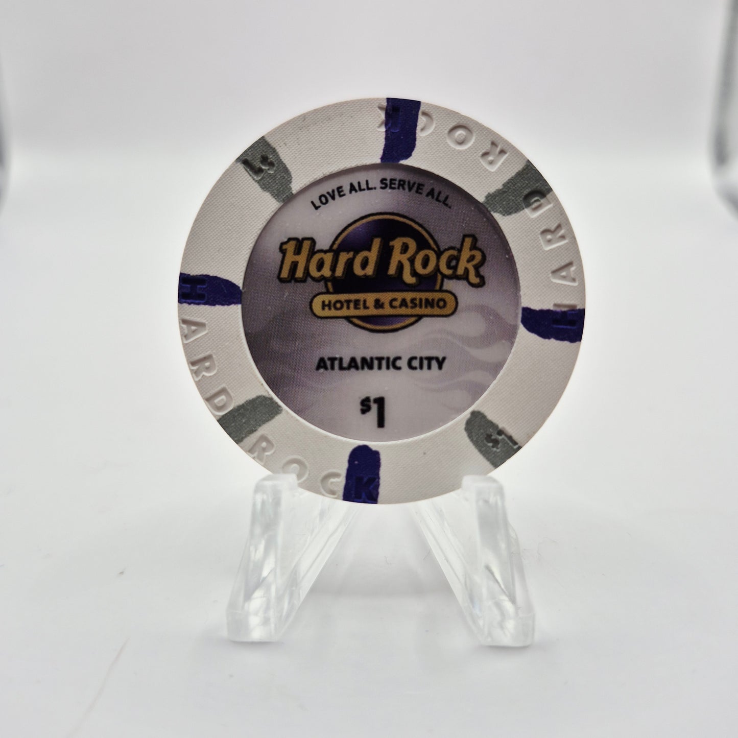 Hard Rock Casino Atlantic City New Jersey"UNCIRCULATED" $1 Casino Chip